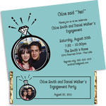 Engagement ring theme bachelorette theme invitations and favors